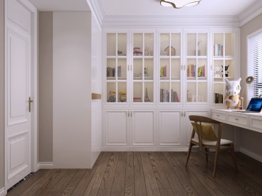 城投伴山居1区现代简约书房效果图