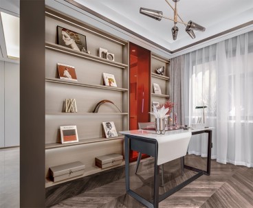现代简约书房效果图