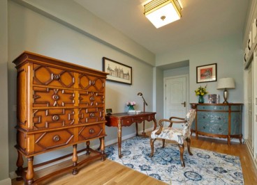 250㎡豪华典雅 充满了故事感美式书房效果图