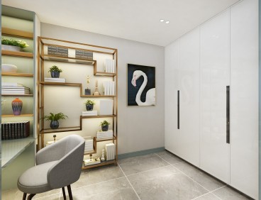 左右城现代简约书房效果图