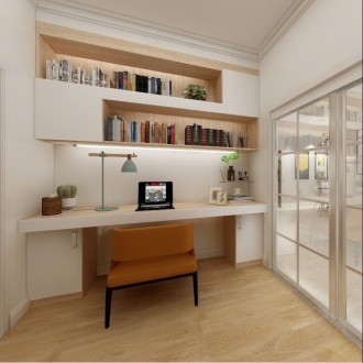 世豪·香颂时光简欧书房效果图