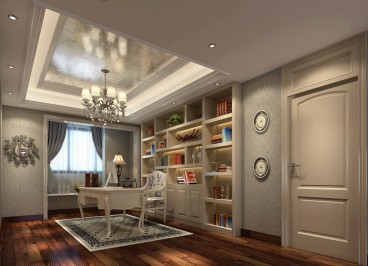 海岛.国际名城简欧书房效果图