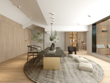 碧桂园半岛南湾东南亚书房效果图