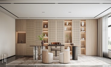 义乌前店现代简约书房效果图